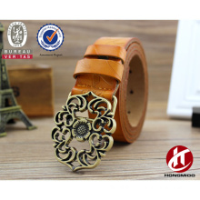 Popular muticolor engrave flower buckle decorative belts for women